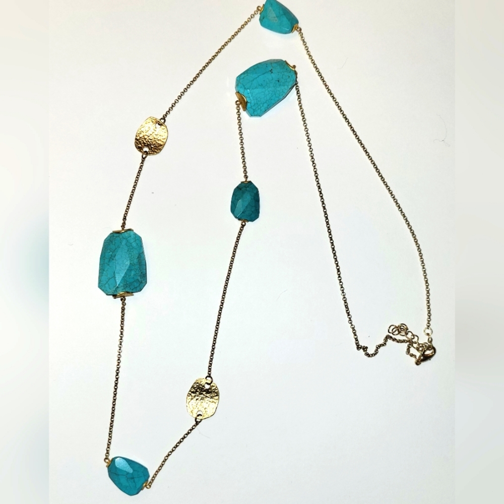 Vintage Turquoise Necklace 35"